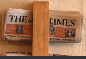 Daily newsppapers at The Habit cafe Llandudno